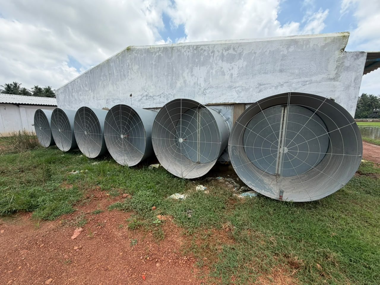 Bank of tunnel exhaust fans